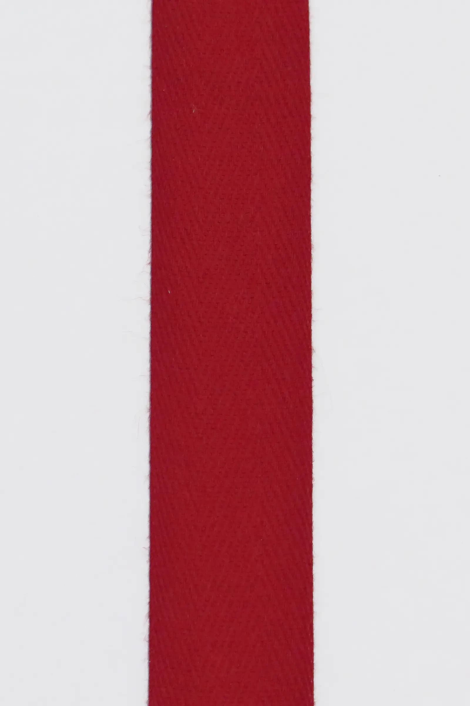 Fiskbensvävt Bomullsband 20 mm 30527 - 463 Röd