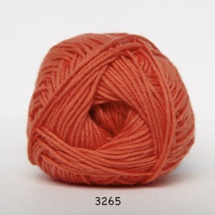 Cotton nr. 8 - Bomullsgarn - Virkgarn - fv 3265 Koral