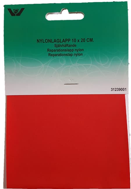 Reparationslapp Självhäftande Nylon 10 x 20 cm - Röd