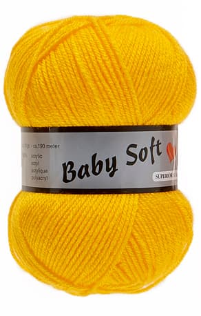 Baby Soft Garn Lammy -  Mjuk Baby Garn Fv 371 Gul