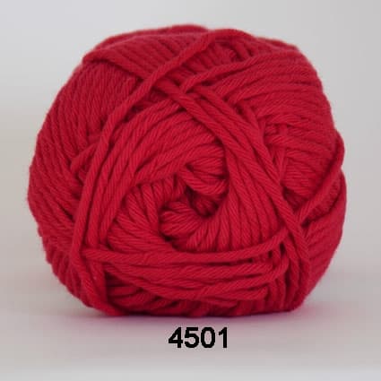 Cotton 8/8 Hjertegarn - fv 4501 Röd