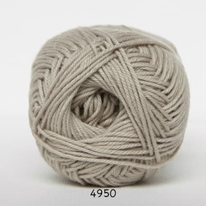 Cotton nr. 8 - Bomullsgarn - Virkgarn - fv 4950 Mörk Beige