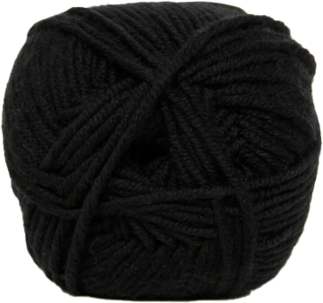 Hjertegarn Merino Cotton - fv 500 Svart