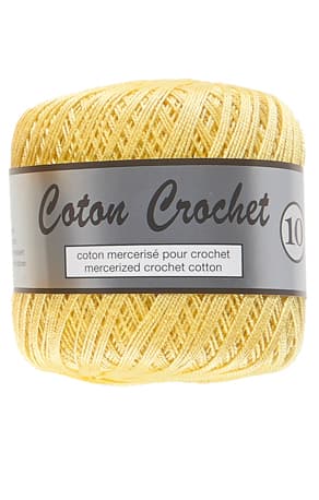 Merceriserat Bomullsgarn Coton Crochet Lammy Yarn Fv 510 Gul