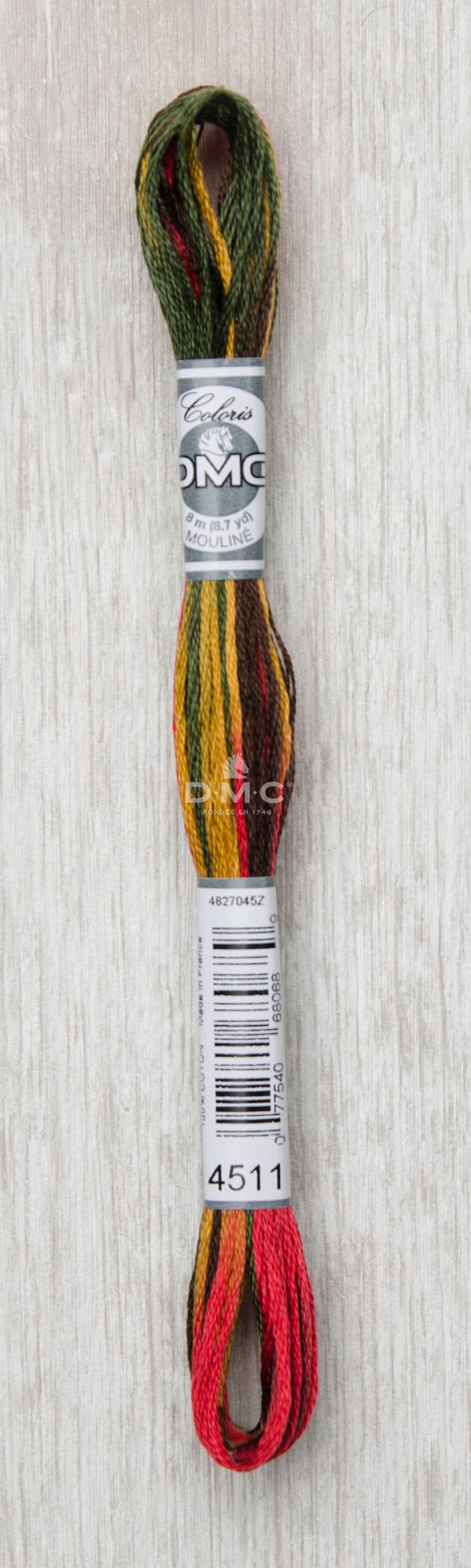 DMC Mouliné Multi Color Broderigarn Färg 4511