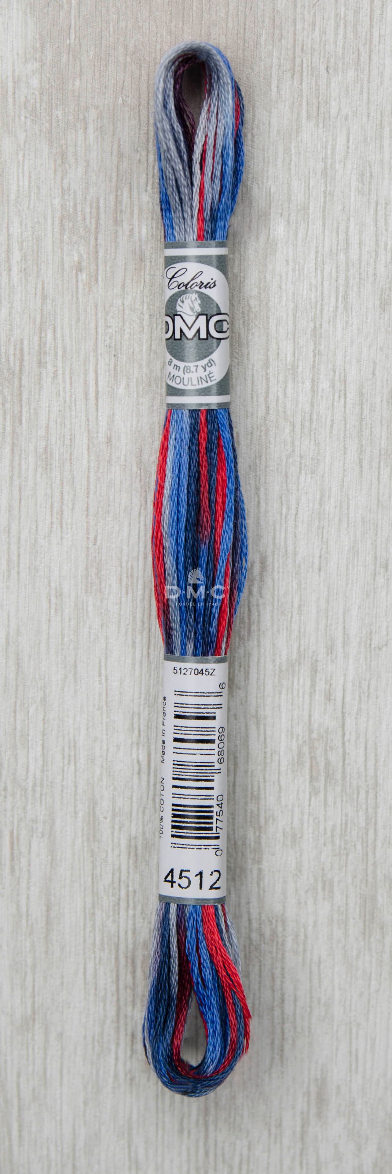 DMC Mouliné Multi Color Broderigarn Färg 4512