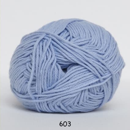 Cotton nr. 8 - Bomullsgarn - Virkgarn - fv 603 Ljus Blå