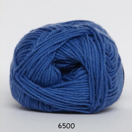 Cotton nr. 8- Bomullsgarn - Virkgarn -  fv 6500 Cobolt Blå