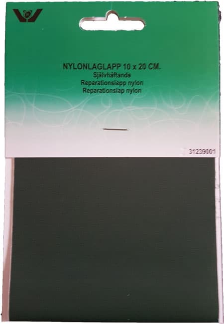 Reparationslapp Självhäftande Nylon 10 x 20 cm - Flaskagrön