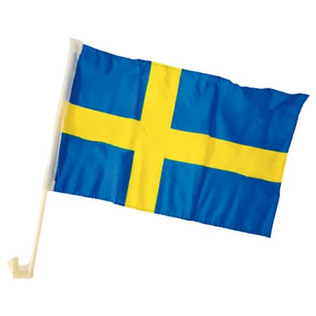 Svensk bilflagga nylon 2 st