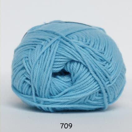 Cotton nr. 8 - Bomullsgarn - Virkgarn - fv 709 Ljus Turkos