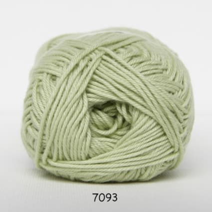 Cotton nr. 8 - Bomullsgarn - Virkgarn - fv 7093 Pastel Grön