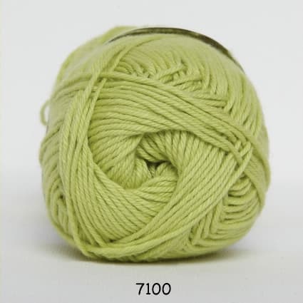 Cotton nr. 8 - Bomullsgarn - Virkgarn - fv 7100 Lime Grön