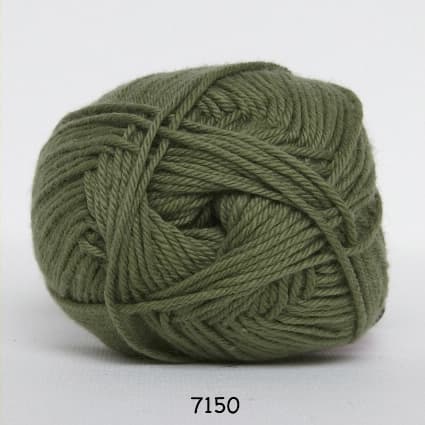 Cotton nr. 8- Bomullsgarn - Virkgarn -  fv 7150 Armygrön