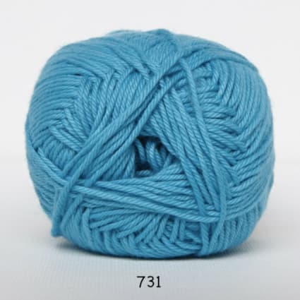 Cotton nr. 8- Bomullsgarn - Virkgarn -  fv 731 Turkos