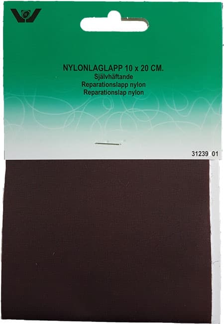 Reparationslapp Självhäftande Nylon 10 x 20 cm - Mörk Brun