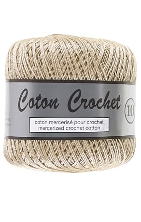 Merceriserat Bomullsgarn Coton Crochet Lammy Yarn Fv 791 Kaffe med grädde