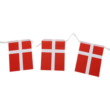 Flagguirlande DK 8 st Papper - 797415