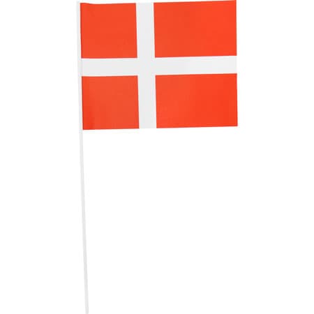Flagga på pinne DK A4 10 st