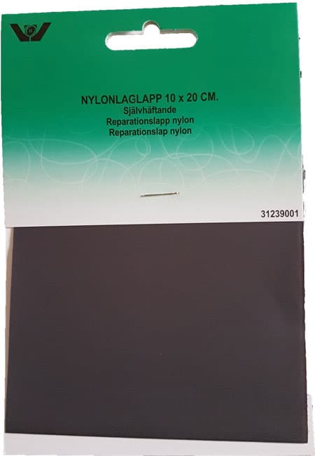 Reparationslapp Självhäftande Nylon 10 x 20 cm - Mörk Grå