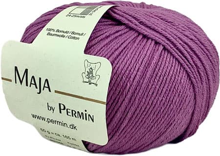Maja Permin - 100% Bomullsgarn Fv 880368 Mulberry