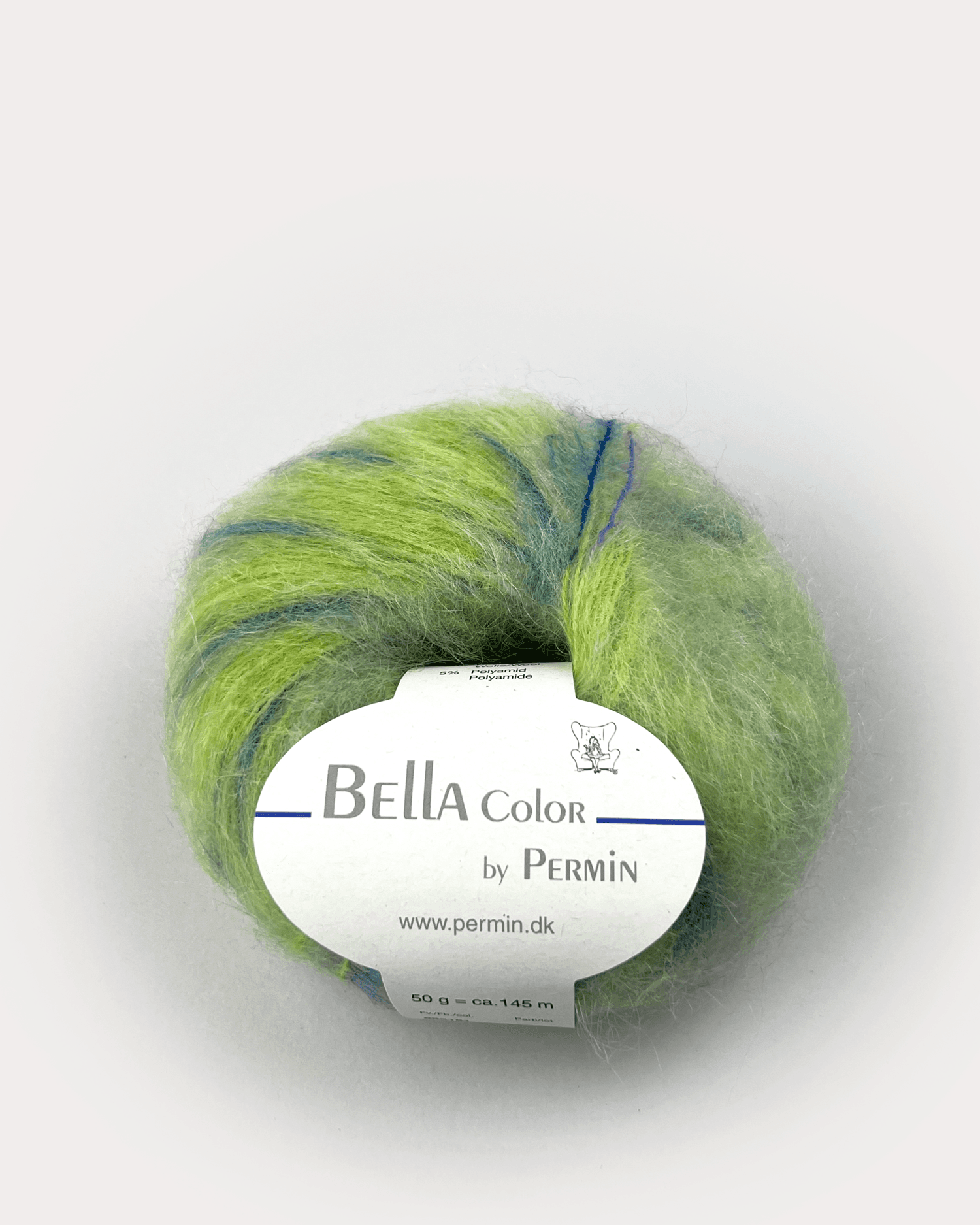 Bella Permin garn - Mohairgarn med ullgarn & polyamid - fv 883186 Color Lime