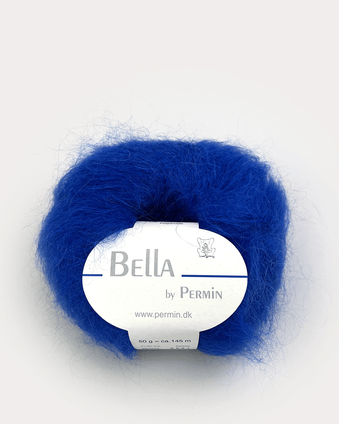 Bella Permin garn - Mohairgarn med ullgarn & polyamid - fv 883249 Kobolt