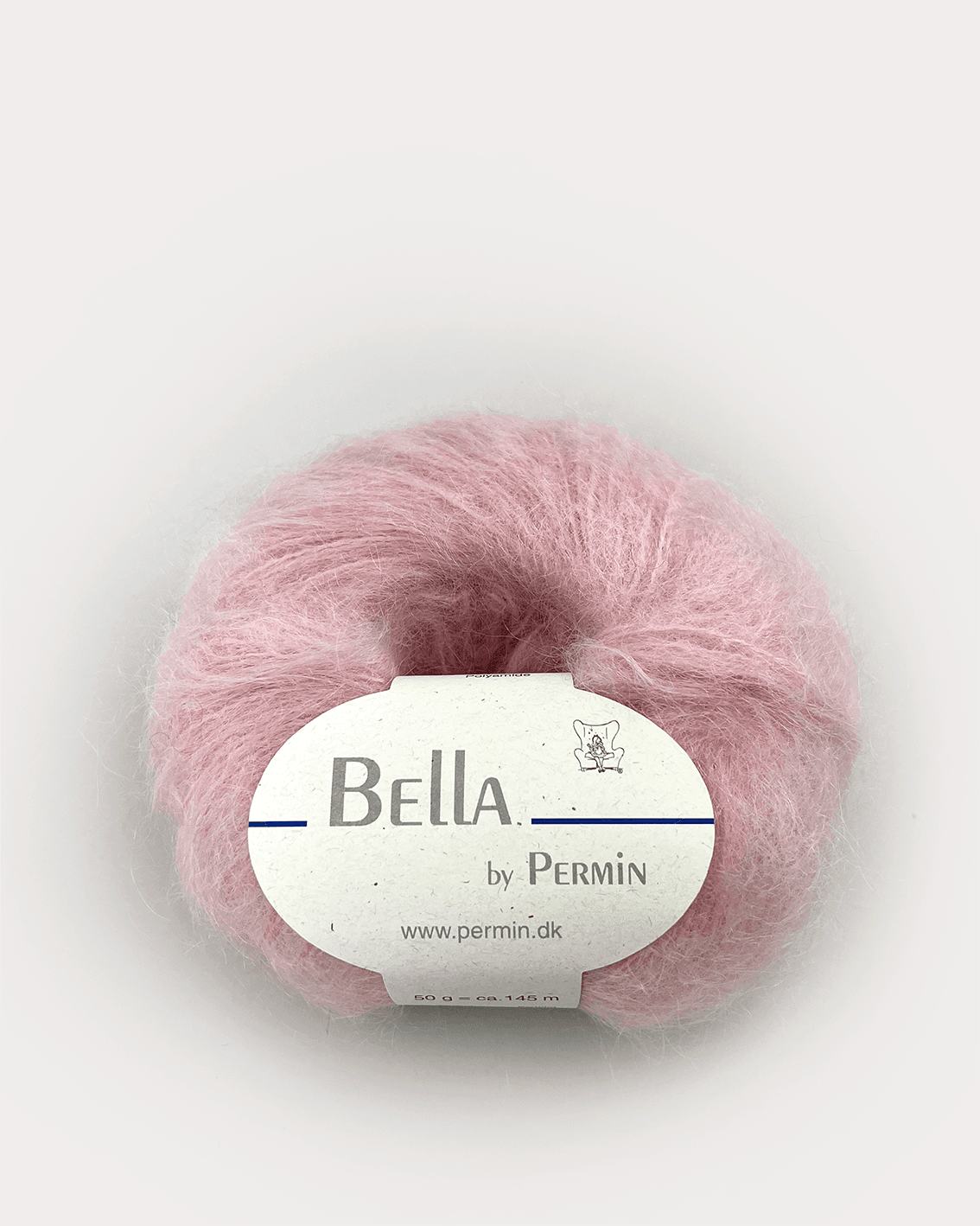 Bella Permin garn - Mohairgarn med ullgarn & polyamid - fv 883264 Rosa