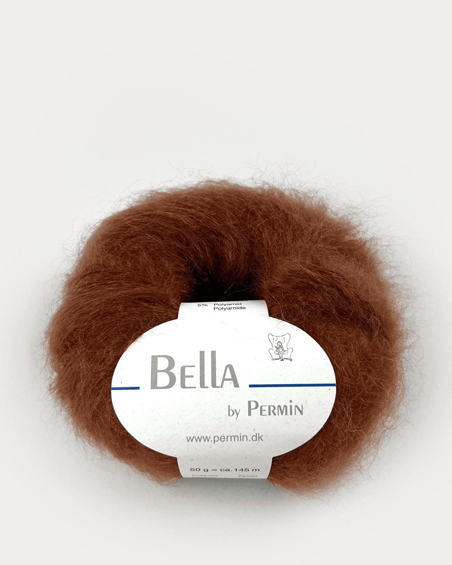 Bella Permin garn - Mohairgarn med ullgarn & polyamid - fv 883288 Nutshell