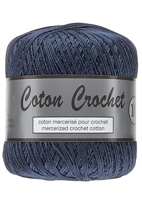 Merceriserat Bomullsgarn Coton Crochet Lammy Yarn Fv 890 Jeans Blå