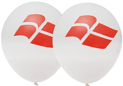 Ballonger med Dannebrogs Vittryckt Flagga 8901501 6 st