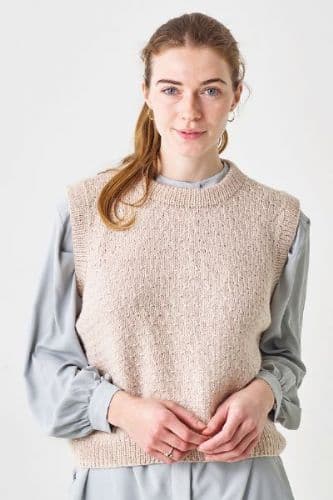 Leonora stickmönster 890405 Väst med struktur