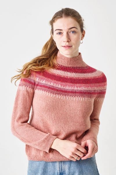 Leonora stickmönster 890406 Mönsterstickat med runt ok