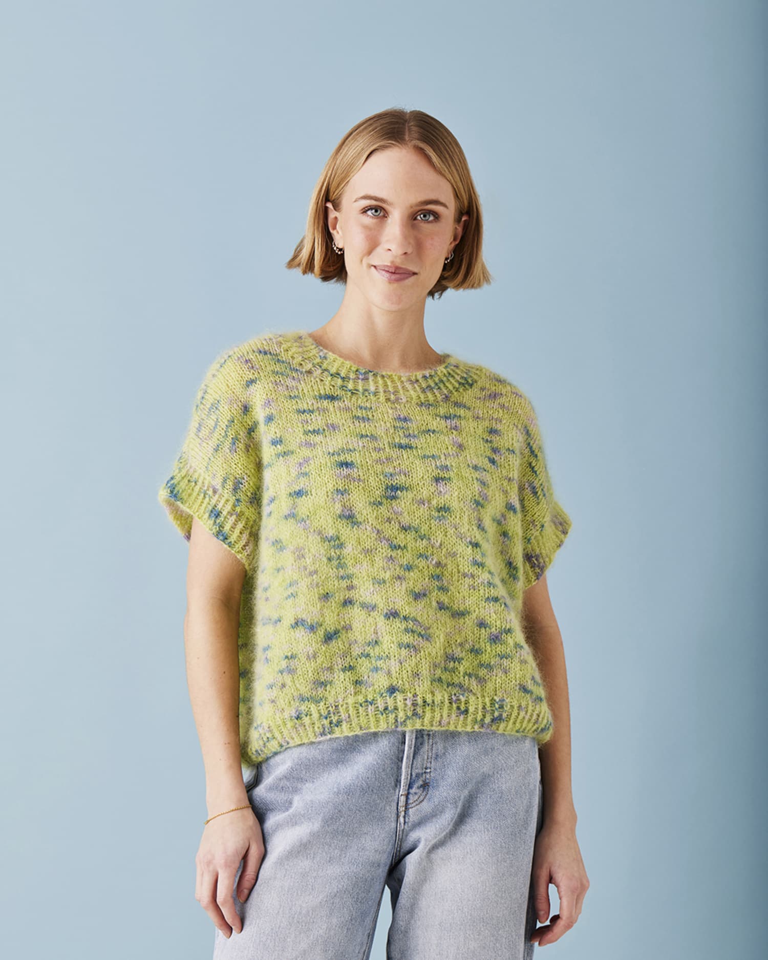 Stickkit/Stickmönster - Oversize t-shirt med vriden ribb - 893198 Endast mönster till Oversize t-shirt med vriden ribb