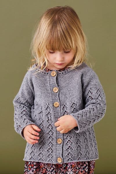Esther Stickmönster/stickpaket - Cardigan med runt Ok 893497