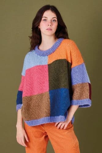 Alice Permin stickmönster/stickkit-RUTIG OVERSIZE TRÖJA-896298 896298 - RUTIG OVERSIZE TRÖJA Endast mönster