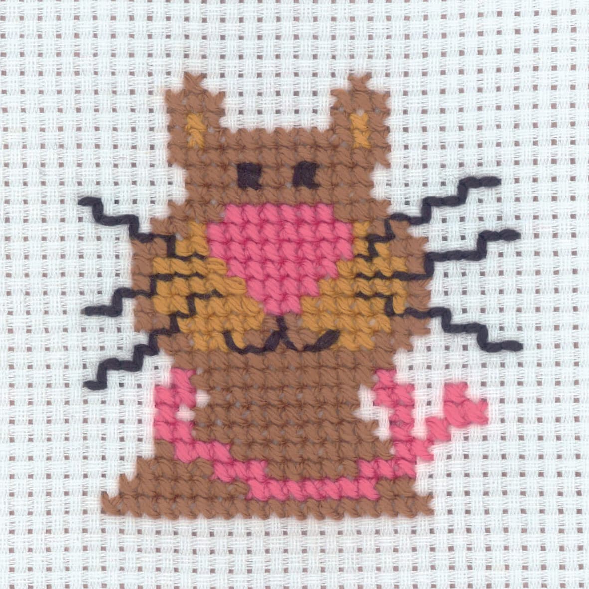 Broderi - Räknar broderi för barn - 14-9337 med Katt