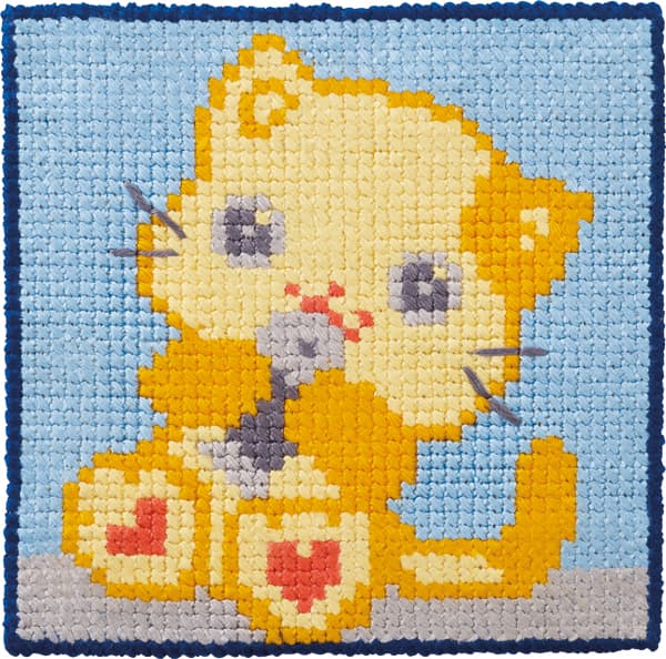 Permin Broderi - Signerad broderisats för barn med Cat - 9374