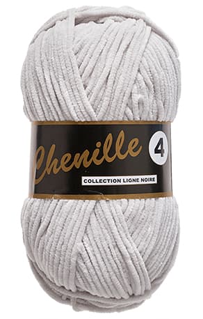 Lammy Chenille 4 50 GR Nallebjörn Garn - 0003 Ljus Grå