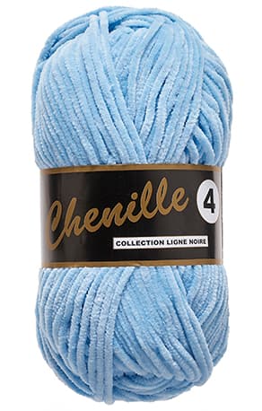 Lammy Chenille 4 50 GR Nallebjörn Garn - 0040 Ljus Blå
