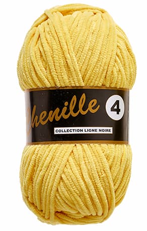 Lammy Chenille 4 50 GR Nallebjörn Garn - 0510 Fv Gul