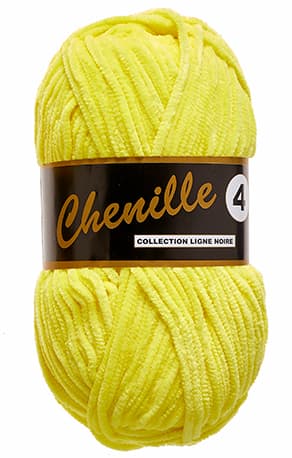 Lammy Chenille 4 50 GR Nallebjörn Garn - 0512 Neon Gul