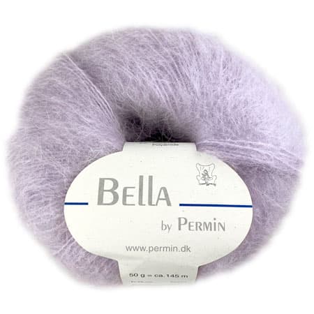 Bella Permin garn - Mohairgarn med ullgarn & polyamid - fv 883273 Delikat Violett