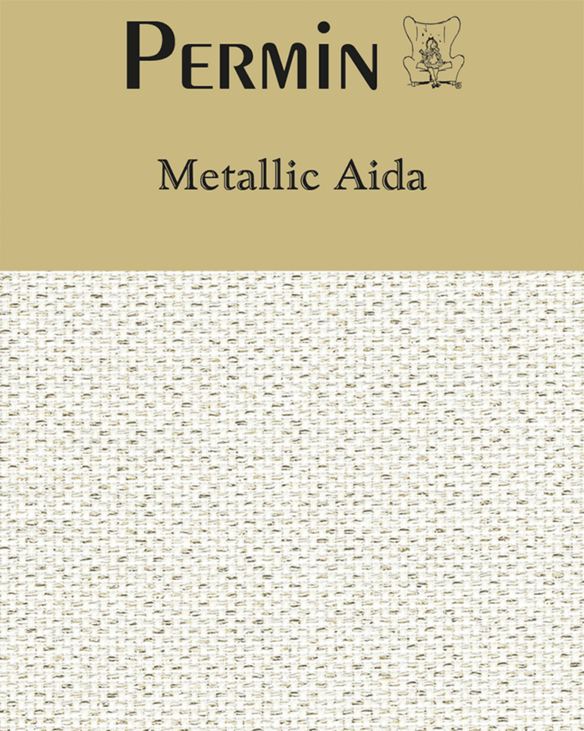 Broderityg Permin med Guld Metallic 5,4 55x50 cm - 3706-118