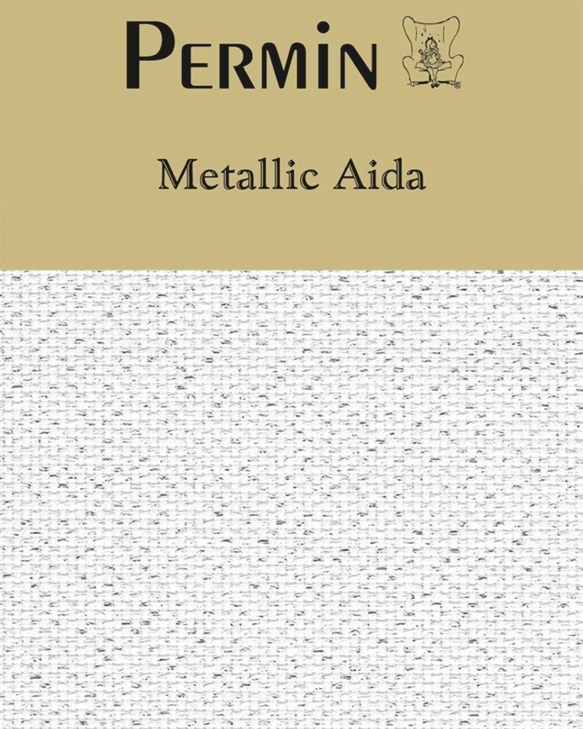 Broderityg Permin med Silver Metallic 5,4 55x50 cm 3706-17