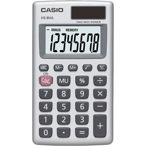 Casio Miniräknare - Casio HS-8-VA - 501044