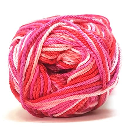 Cotton nr. 8/4 - Bomullsgarn til Virkgarn -  fv 597 Mangfärgad