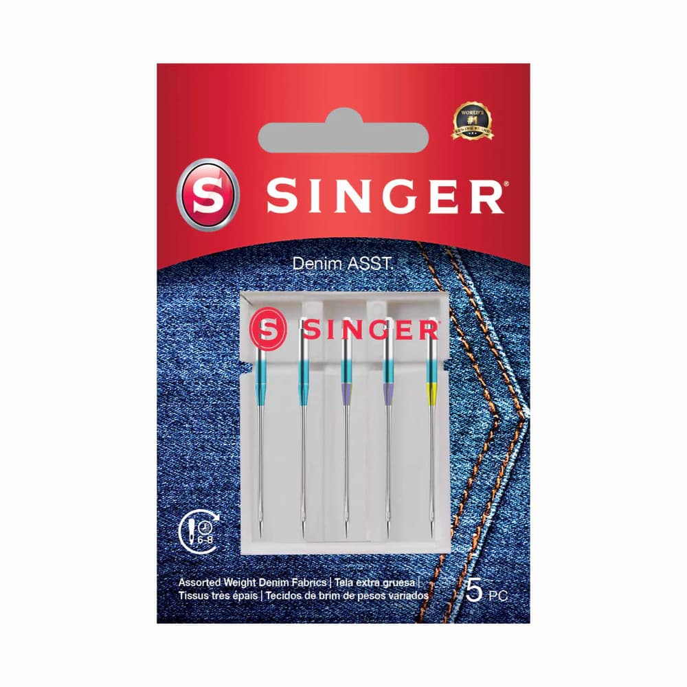 SINGER Jeansnålar Assorterade Storlekar 5-pack