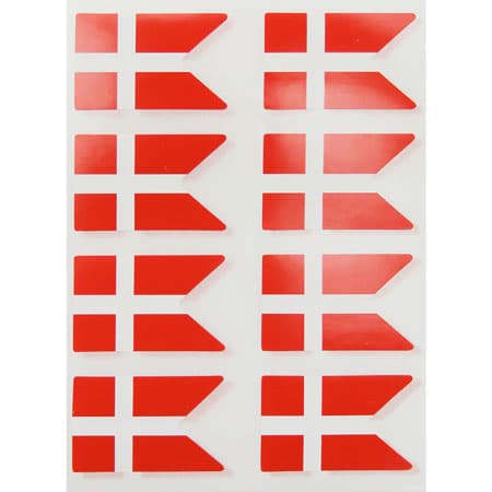 Flagga klistermärken Danska 24 st