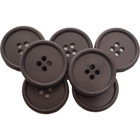 Knapp Plast 4 hål svart 16 mm - 1233-28-0170 - 1 st